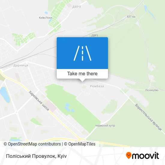 Карта Поліський Провулок