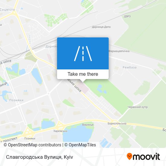 Славгородська Вулиця map
