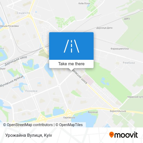 Урожайна Вулиця map