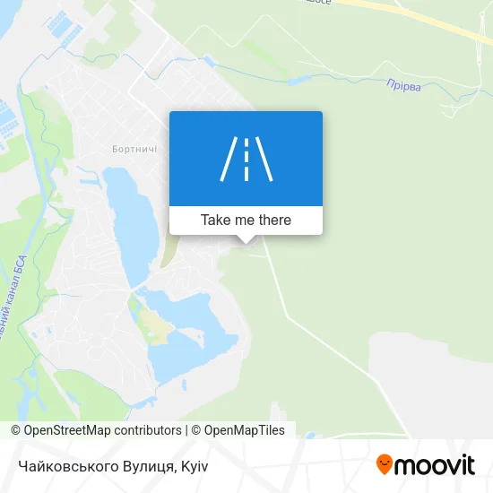Карта Чайковського Вулиця