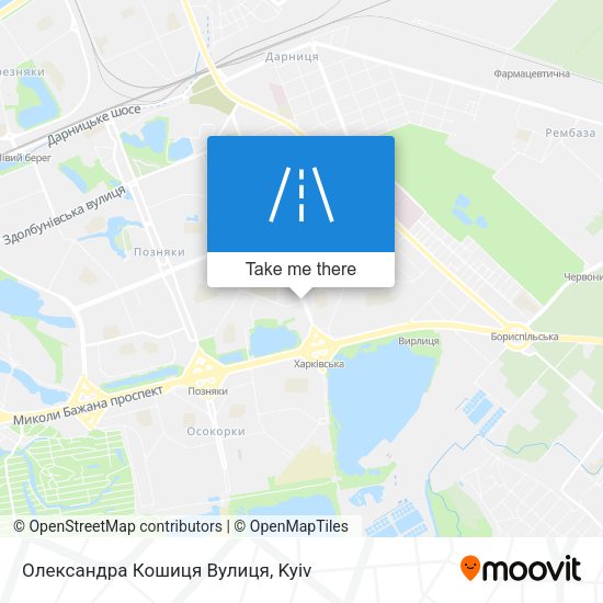 Олександра Кошиця Вулиця map