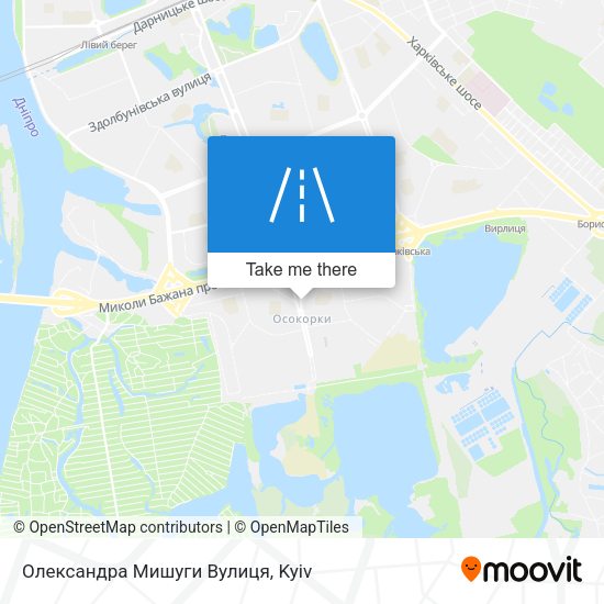 Олександра Мишуги Вулиця map