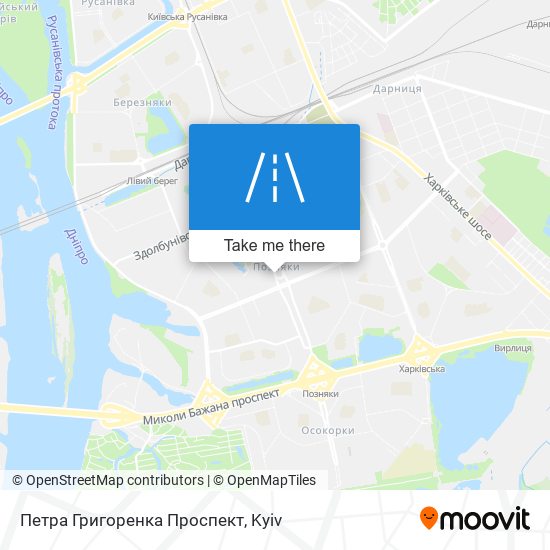Карта Петра Григоренка Проспект