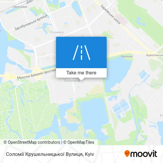 Карта Соломії Крушельницької Вулиця