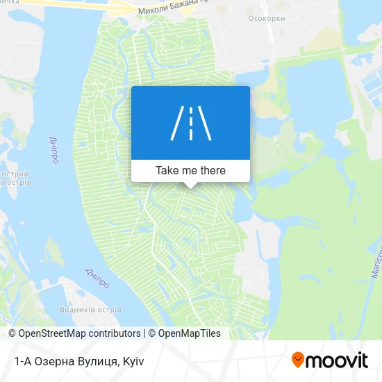 Карта 1-А Озерна Вулиця