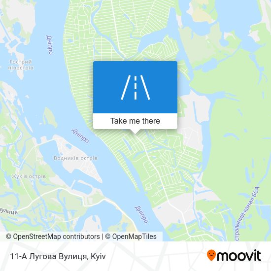 Карта 11-А Лугова Вулиця