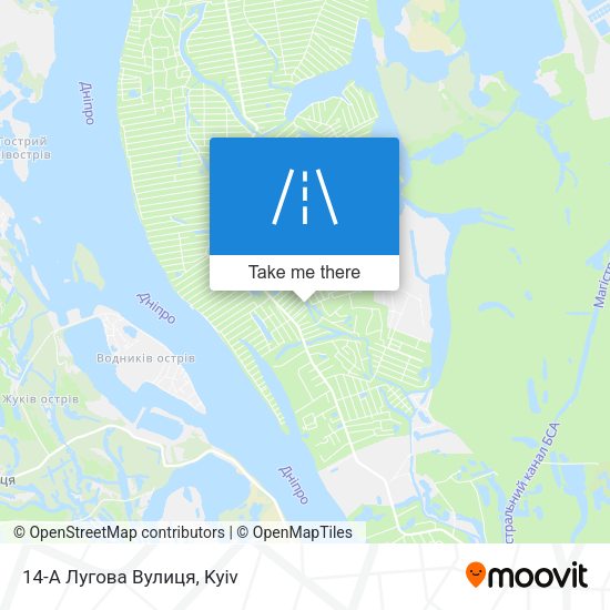 Карта 14-А Лугова Вулиця