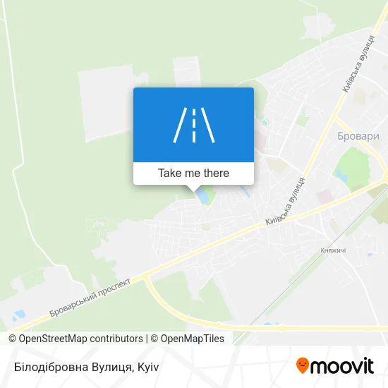 Карта Білодібровна Вулиця