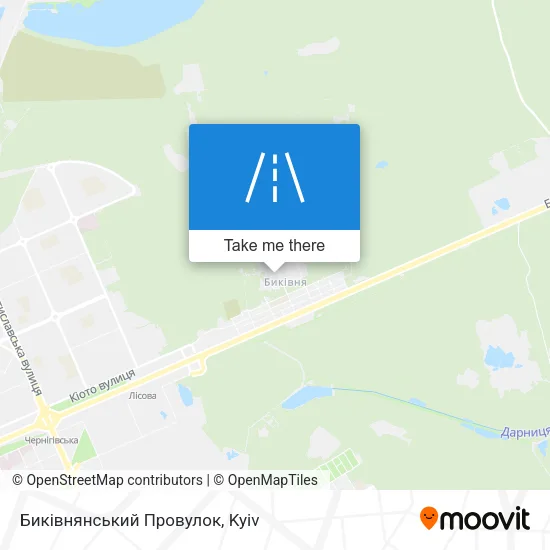 Карта Биківнянський Провулок