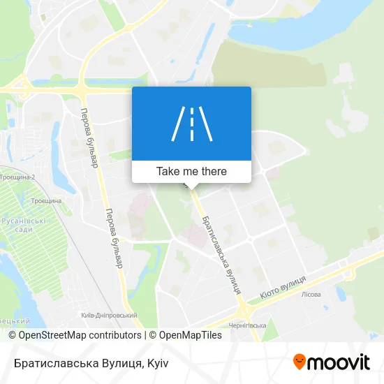 Карта Братиславська Вулиця