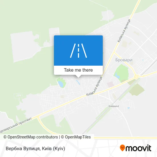 Карта Вербна Вулиця