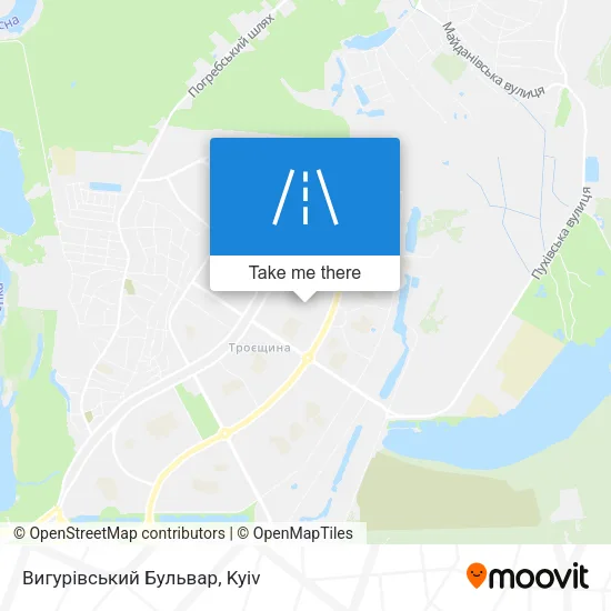 Карта Вигурівський Бульвар