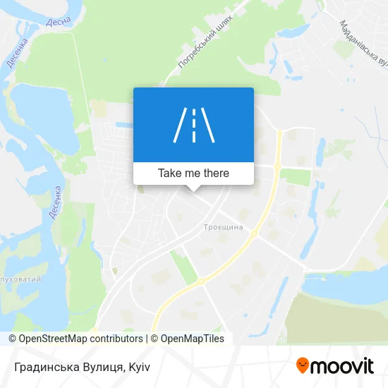 Карта Градинська Вулиця