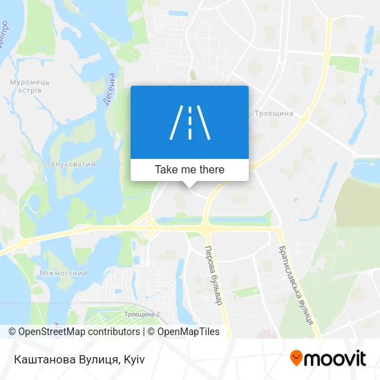 Карта Каштанова Вулиця