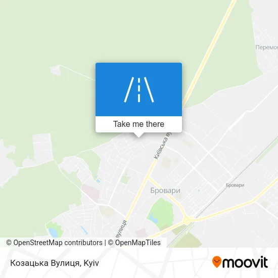 Карта Козацька Вулиця