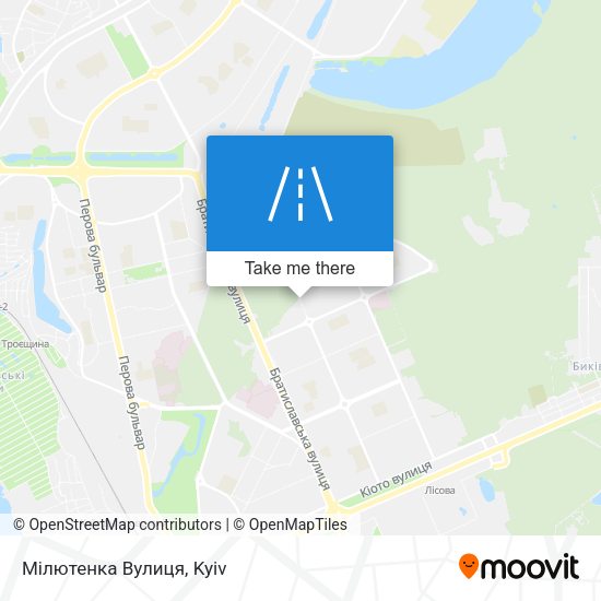 Мілютенка Вулиця map