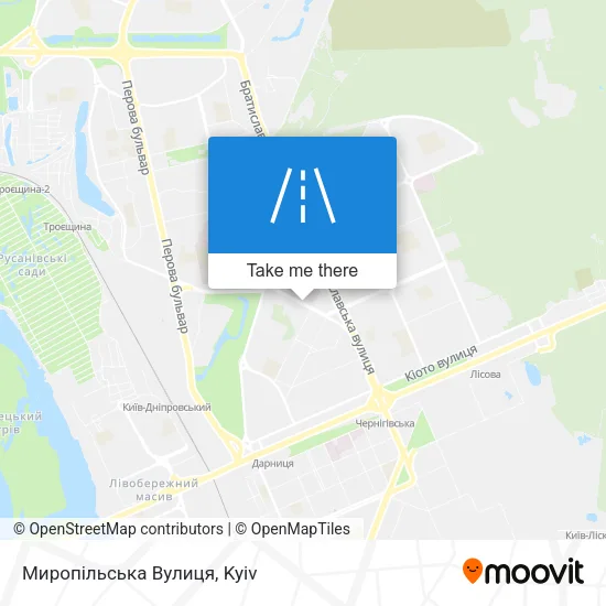 Карта Миропільська Вулиця