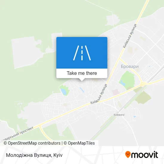Карта Молодіжна Вулиця