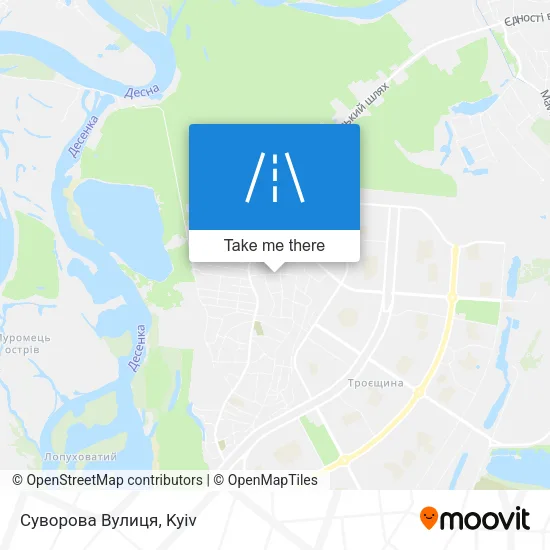 Карта Суворова Вулиця
