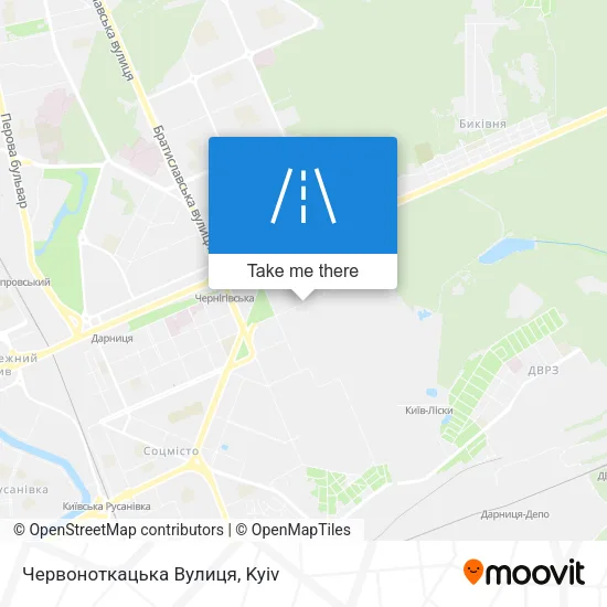 Карта Червоноткацька Вулиця