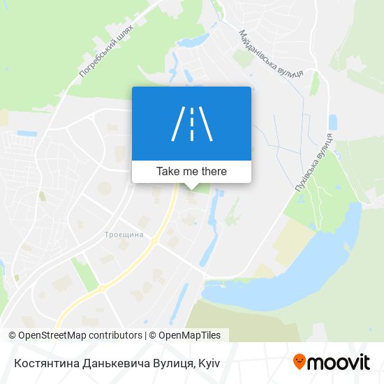 Костянтина Данькевича Вулиця map