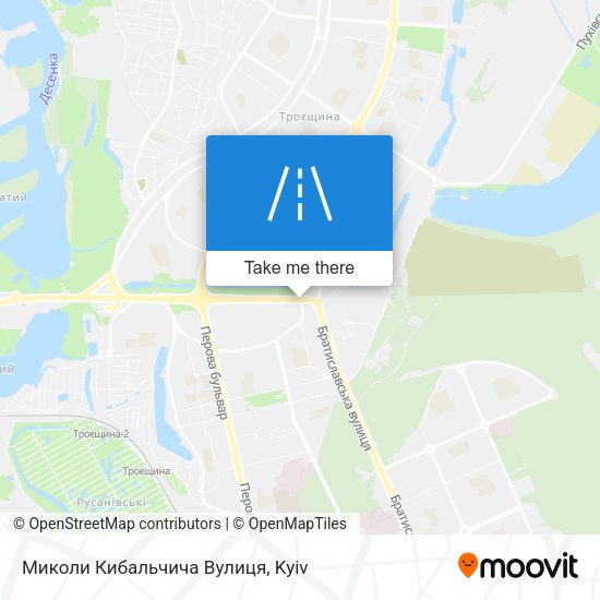 Миколи Кибальчича Вулиця map
