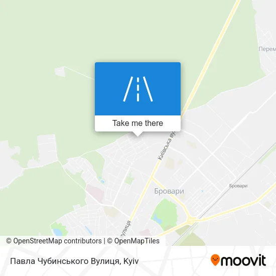 Карта Павла Чубинського Вулиця