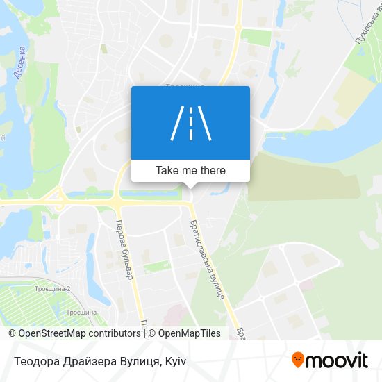 Теодора Драйзера Вулиця map