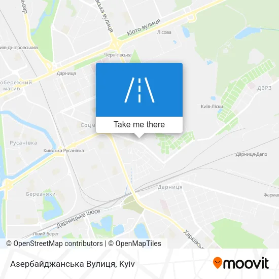 Карта Азербайджанська Вулиця