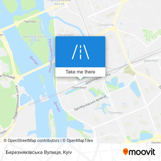 Карта Березняківська Вулиця