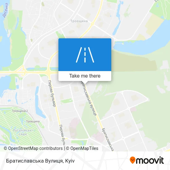 Карта Братиславська Вулиця