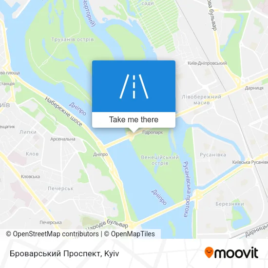 Карта Броварський Проспект