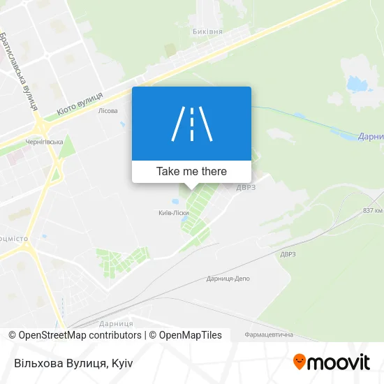 Карта Вільхова Вулиця