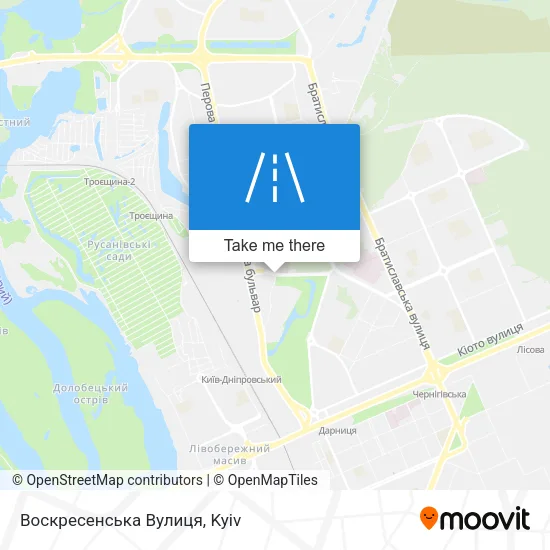 Карта Воскресенська Вулиця