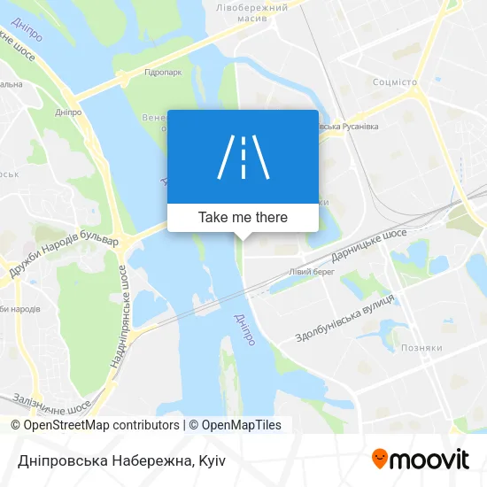 Карта Дніпровська Набережна