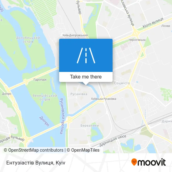 Карта Ентузіастів Вулиця