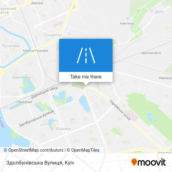 Карта Здолбунівська Вулиця