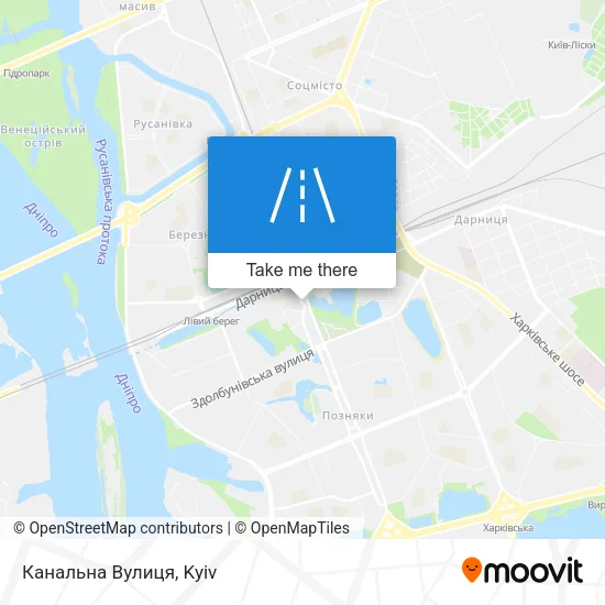 Карта Канальна Вулиця