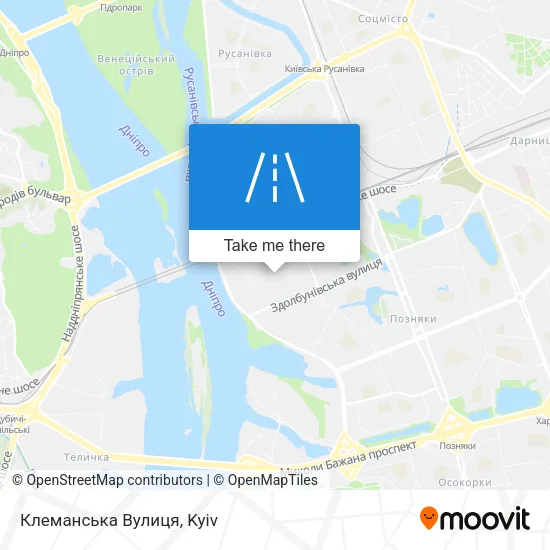 Карта Клеманська Вулиця