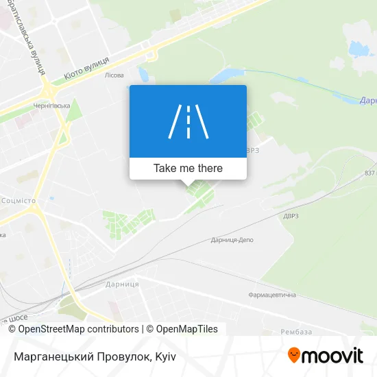 Карта Марганецький Провулок
