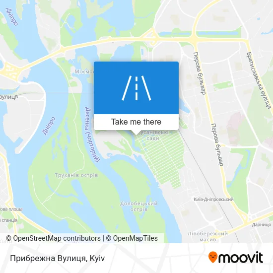 Карта Прибрежна Вулиця