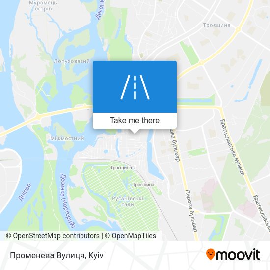 Променева Вулиця map