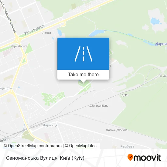 Карта Сеноманська Вулиця