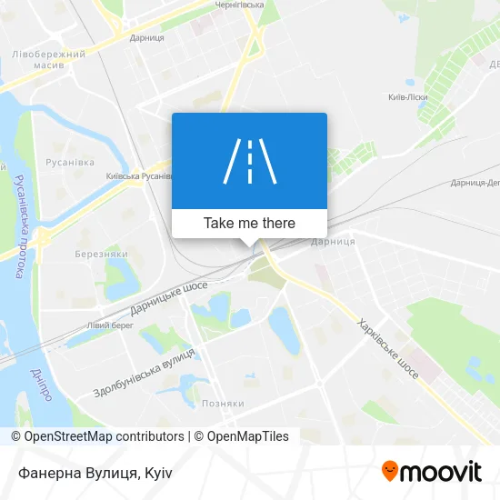 Карта Фанерна Вулиця