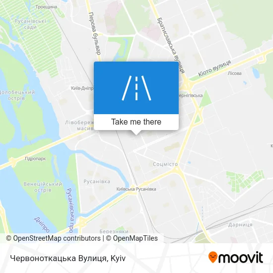 Карта Червоноткацька Вулиця