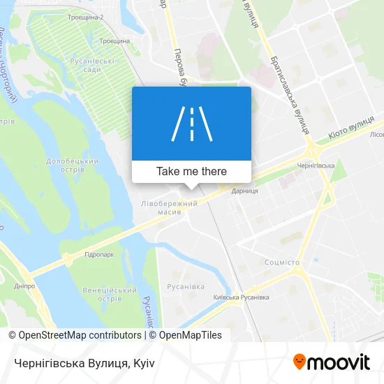 Карта Чернігівська Вулиця