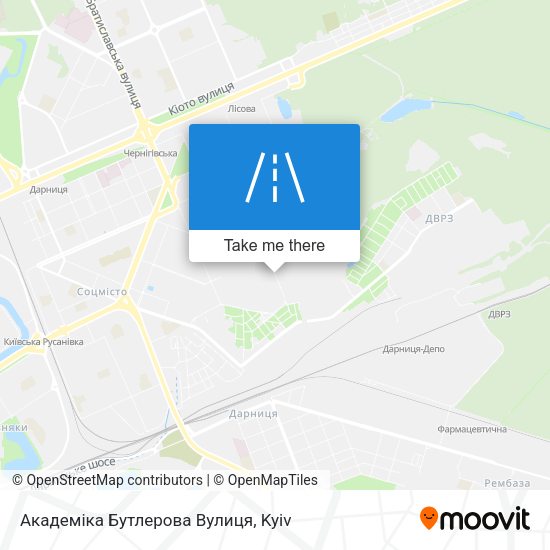 Академіка Бутлерова Вулиця map
