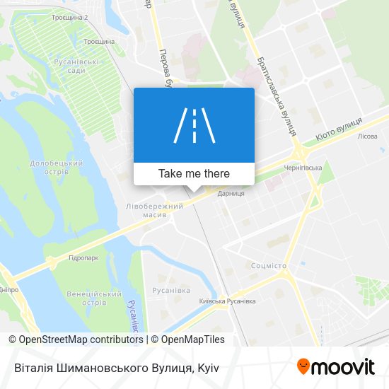 Віталія Шимановського Вулиця map