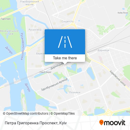 Карта Петра Григоренка Проспект