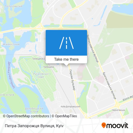 Петра Запорожця Вулиця map